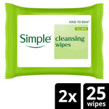 ASDA Simple Kind to Skin Biodegradable Cleansing Wipes 50 Pack- Buy online at McGrocer