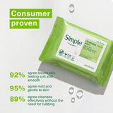 Simple Kind to Skin Biodegradable Cleansing Wipes 50 (British brand)