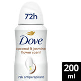 ASDA Dove Advanced Care Coconut & Jasmine Flower Scent Anti-Perspirant Spray 200ml- Buy online at McGrocer