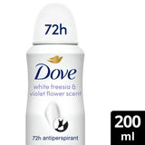 Dove Advanced Care Invisible Dry Anti-Transpirant Spray White Freesia 200ml
