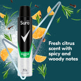 Sure Men Quantum Dry antiperspirant deodorant spray 200ml (British brand)