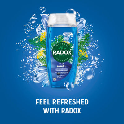 Radox Feel Awake shower gel and shampoo 225 ml, imported from the UK