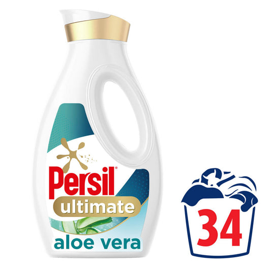 Persil Ultimate Laundry Washing Liquid Detergent Non Bio Aloe Vera 34 Washes GOODS ASDA   