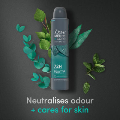 Dove anti-perspirant deodorant spray Eucalyptus Mint 200ml - British product