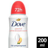 ASDA Dove Advanced Care Go Fresh Anti-Perspirant Spray Peach & White Blossom 200ml- Buy online at McGrocer