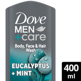 Dove Eucalyptus + Mint 3-in-1 Hair, Face and Body Wash 400 ml