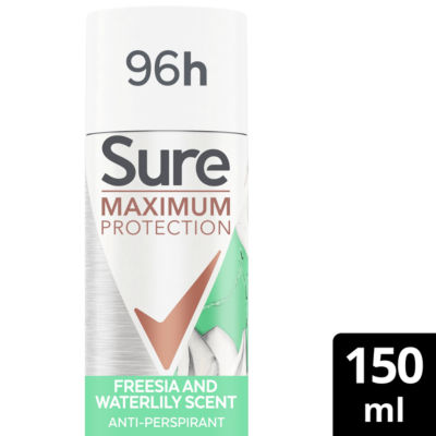 Sure anti-perspirant aerosol Freesia & Waterlily 150 ml (British brand)