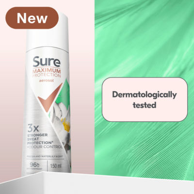 Sure anti-perspirant aerosol Freesia & Waterlily 150 ml (British brand)