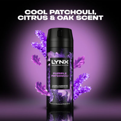 Lynx Purple Patchouli body spray 150ml (British brand)