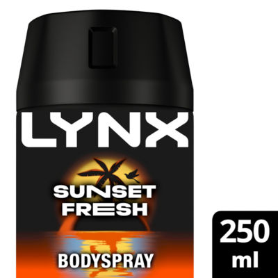 Lynx Sunset Fresh body spray 250ml, imported from the UK