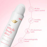 Dove whole body deodorant spray raspberry and rose 150ml (British brand)