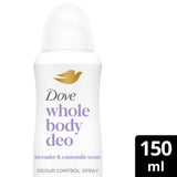 Dove lavender camomile whole body deodorant spray 150 ml, UK version
