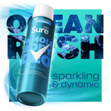 Sure Ocean Rush whole body deodorant 150ml, imported from the UK