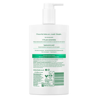Simple Repair+ Facial Cleanser 240 ml (British brand)