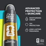 Dove Men+Care antiperspirant Advanced Active Comfort FIFA limited edition 200ml, UK version