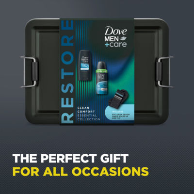 Dove Men+Care gift set body wash antiperspirant tin (British brand)