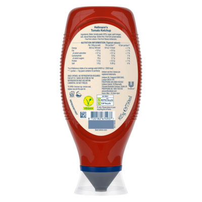 Hellmann's squeezy tomato ketchup 750ml - British product