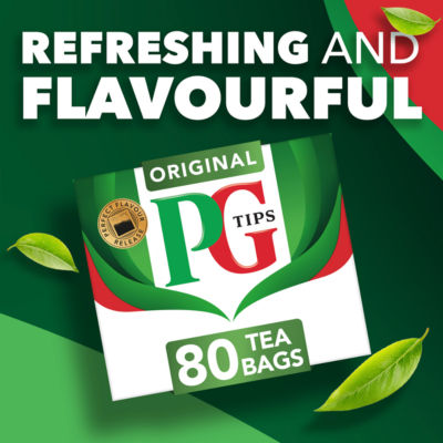 PG Tips original tea bags 80 bags 232g, imported from the UK
