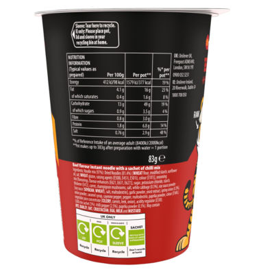 Namdong instant noodle pot beef jjigae flavour 83g (British brand)