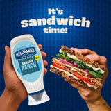 Hellmann's Creamy Ranch Sauce 430ml bottle with buttermilk and garlic (British brand)