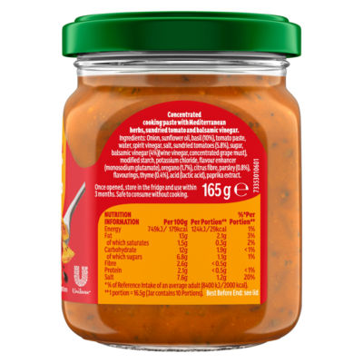 Knorr Sundried Tomato & Herbs cooking paste 165g - British product
