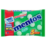 Mentos spearmint chewy dragees rolls 5 x 37.5g, imported from the UK