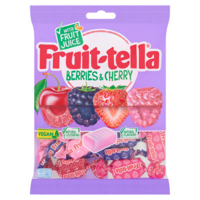 Fruit-tella Berries & Cherry chewy sweets 170g - British product
