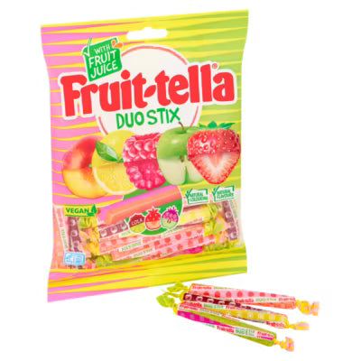 Fruittella Duo Stix assorted flavours chewy sweets 160g - British product
