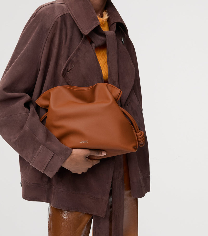 LOEWE medium leather flamenco clutch bag (British brand)