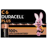 Duracell Plus C batteries pack of 6 (British brand)