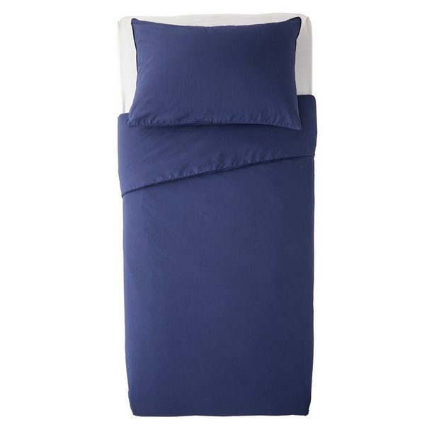 Habitat navy percale bedding set single (British brand)