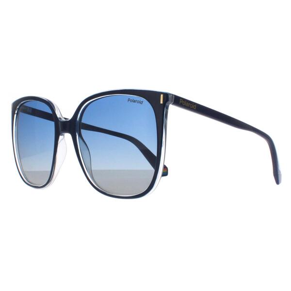 Polaroid blue polarized women sunglasses square frame, UK version