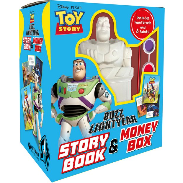 Disney Pixar Buzz Lightyear painting kit with storybook and money box, UK version
