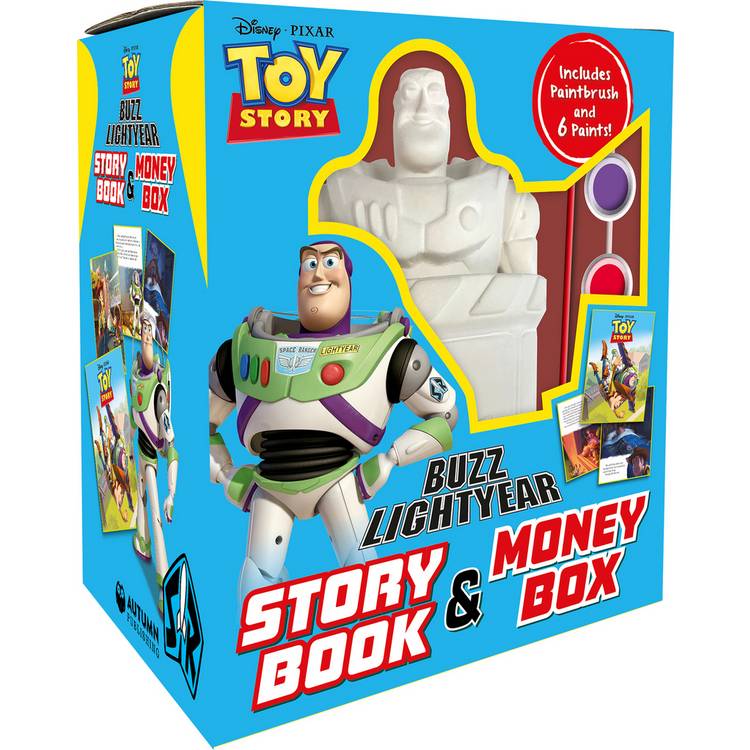 Disney Pixar Buzz Lightyear painting kit with storybook and money box, UK version