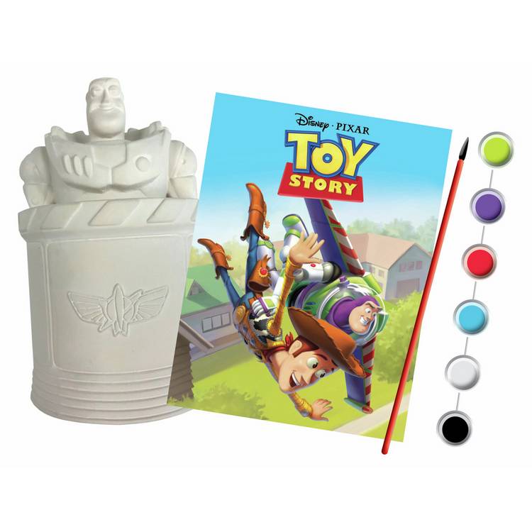 Disney Pixar Buzz Lightyear painting kit with storybook and money box, UK version