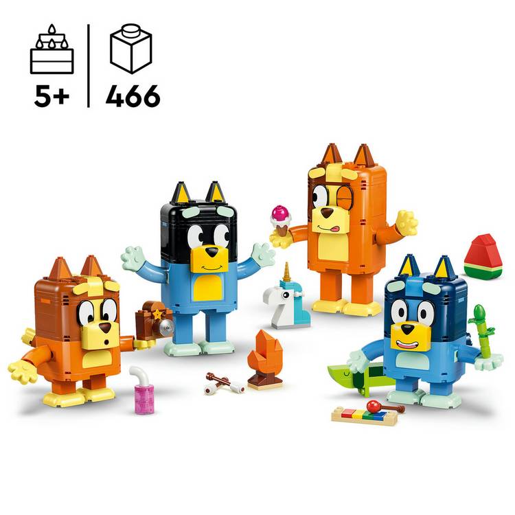 LEGO Bluey family figures brick-built play set (British brand)