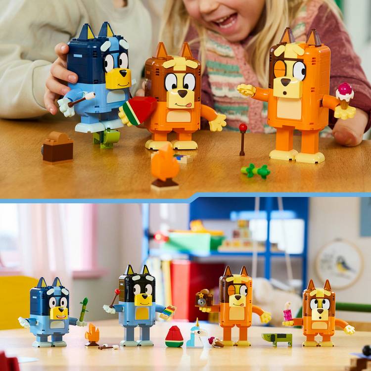 LEGO Bluey family figures brick-built play set (British brand)