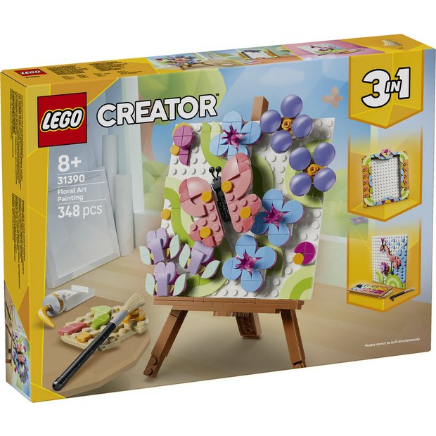 LEGO Creator 3 in 1 floral art decor set 348 pieces - British product