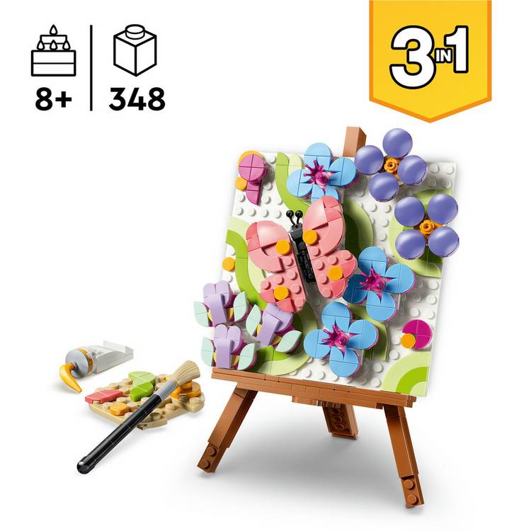LEGO Creator 3 in 1 floral art decor set 348 pieces - British product