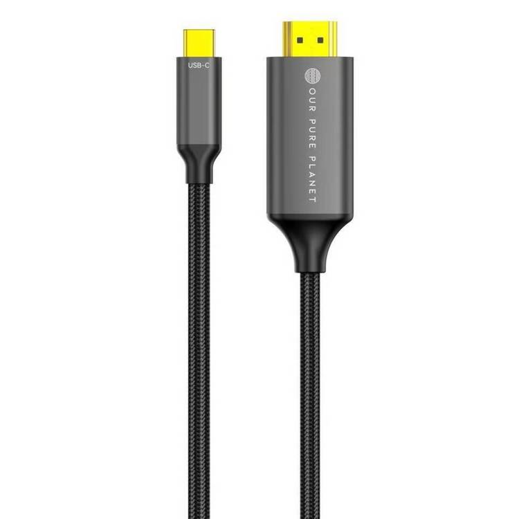 Our Pure Planet USB-C to HDMI cable 2m black - British product