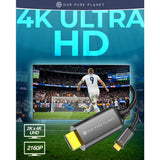 Our Pure Planet USB-C to HDMI cable 2m black - British product