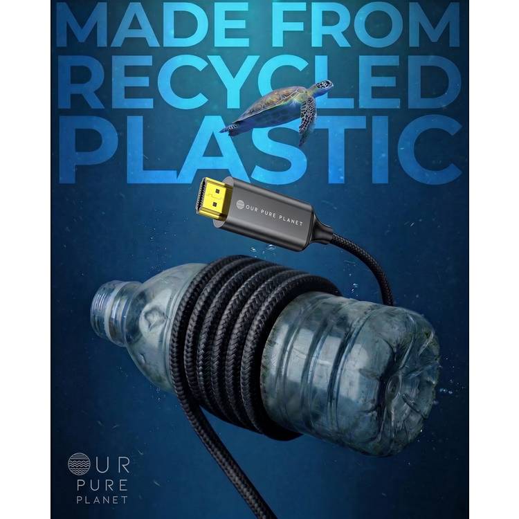 Our Pure Planet USB-C to HDMI cable 2m black - British product