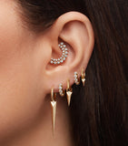 Maria Tash white gold faceted hoop earring 6.5mm - British product