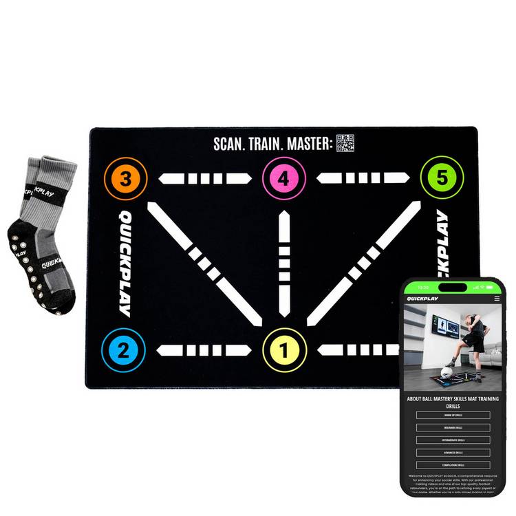 QUICKPLAY football training mat for ball mastery (British brand)