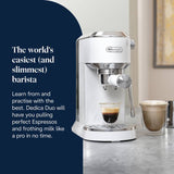 De'Longhi Dedica Duo espresso machine 15cm wide, imported from the UK