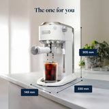 De'Longhi Dedica Duo espresso machine 15cm wide, imported from the UK