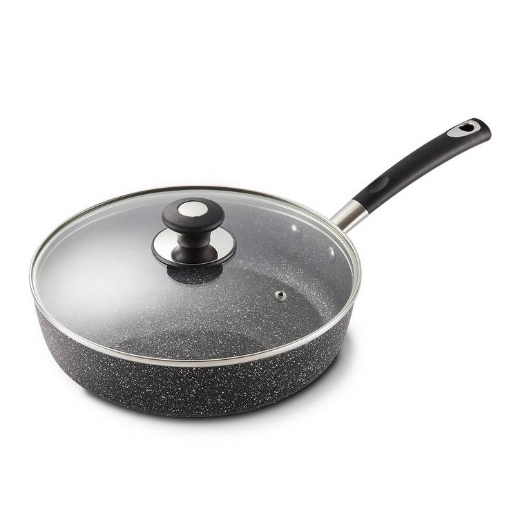 Tower Precision 28cm sauté pan with glass lid - British product