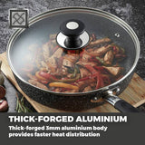 Tower Precision 28cm sauté pan with glass lid - British product