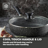 Tower Precision 28cm sauté pan with glass lid - British product