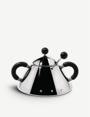 Alessi 9097 sugar bowl and spoon 200ml, imported from the UK